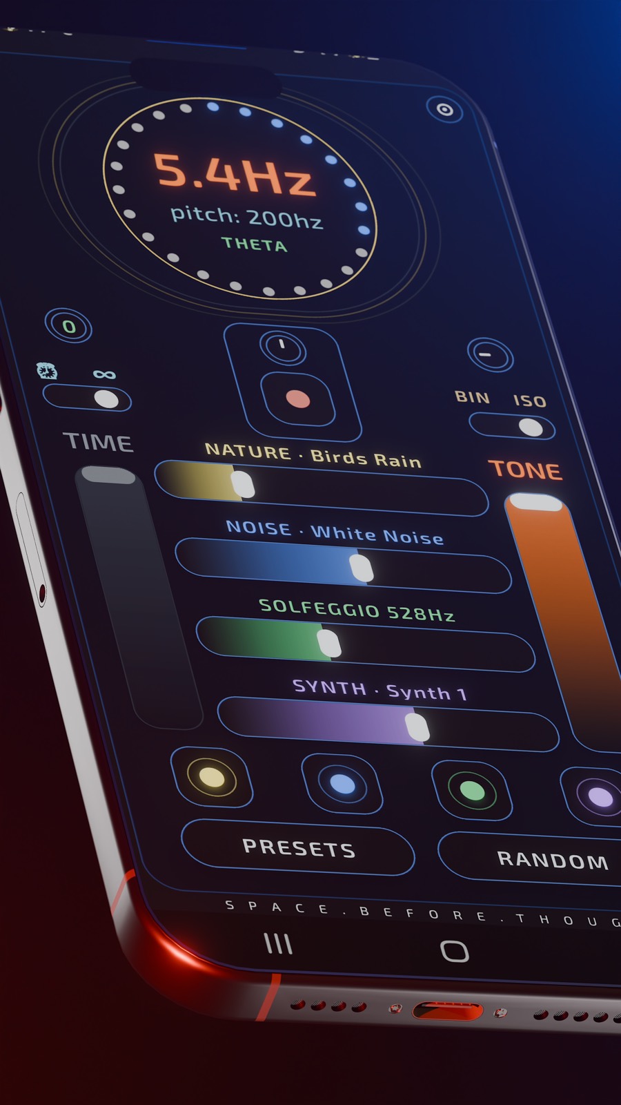 Space Before Thought controls preview